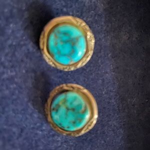 SJ (Selena Jake) Turquoise/Sterling stud earrings
